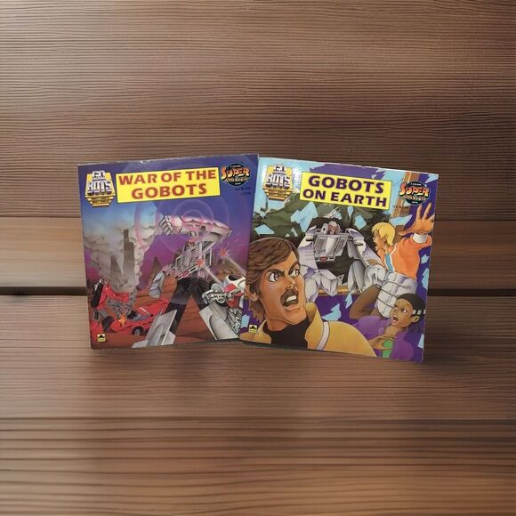 Vintage 1984 GoBots Golden Super Adventure Books Lot: War & On Earth - Picture 1 of 16